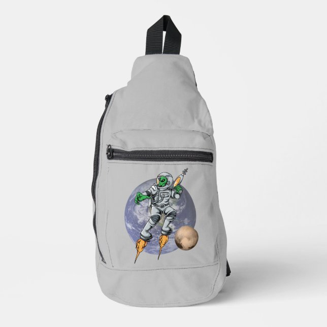 alien astronaut sling bag (Front)