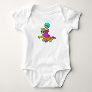 Alien at Handball player with Handball Baby Bodysuit