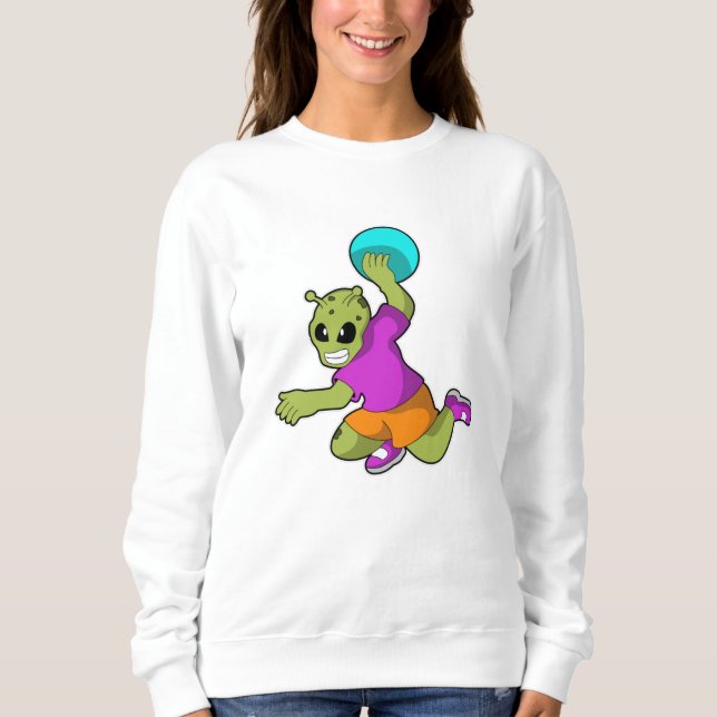 Alien at Handball player with Handball Sweatshirt (Front)