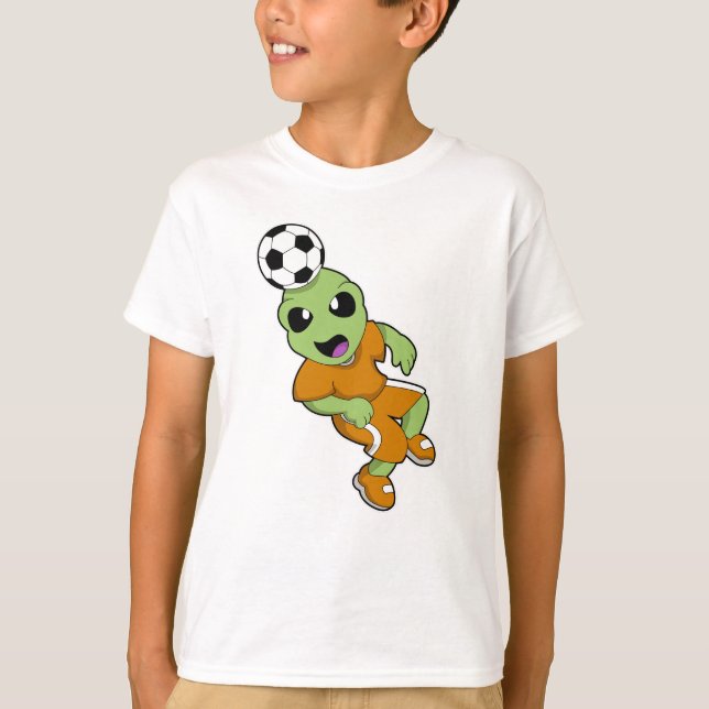 Alien at Soccer Sports T-Shirt (Front)