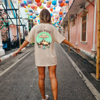 Alien Back print UFO, Stay Weird, Vintage Style