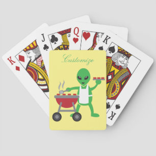 Alien Barbeque Cookout Thunder_Cove Playing Cards
