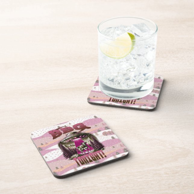 Alien BBQ Cow Abduction Joke Coaster (Right Side)