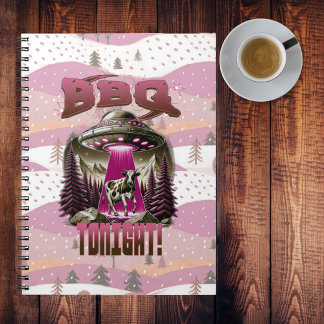 Alien BBQ Cow Abduction Joke Notebook