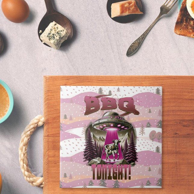 Alien BBQ Cow Abduction Joke Tile (Creator Uploaded)
