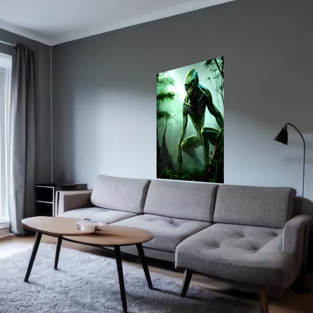 Alien beast monster in the forest | AI Art Poster (Creator Uploaded)