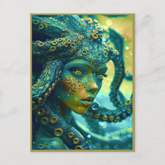 Alien Beauty From The Water Planet Postcard