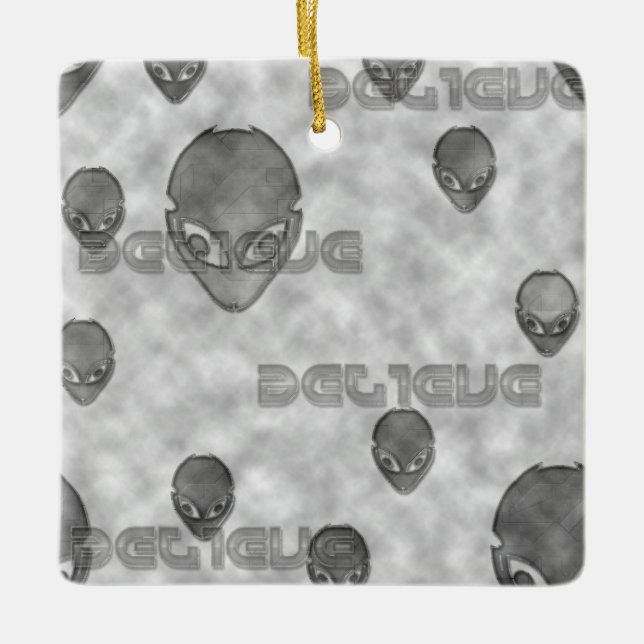 Alien Believe Ceramic Ornament (Front)