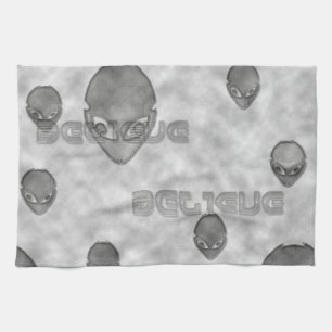 Alien Believe Tea Towel