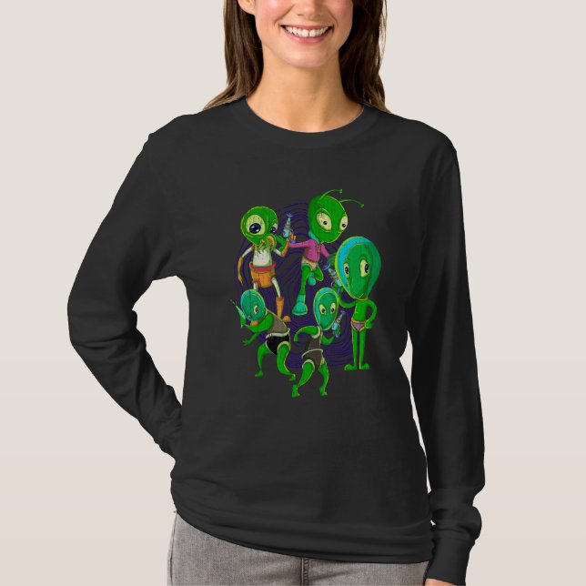 Alien Believer Extraterrestrial Sci Fi Cute Alien T-Shirt (Front)