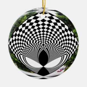 Alien BEM Looking at You! Ceramic Tree Decoration