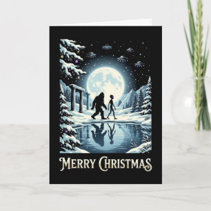 Alien Bigfoot Pyramids UFO Christmas Card Mystery