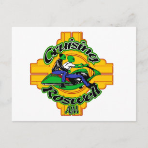 alien bike postcard