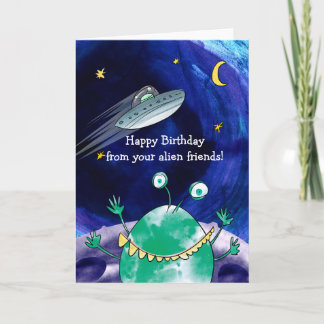 Alien Birthday Card