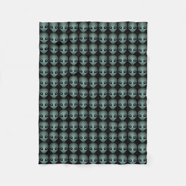 Alien Blanket Cute Alien Grey Art Fleece Blanket (Front)