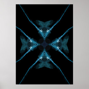 Alien Blue Fish Poster
