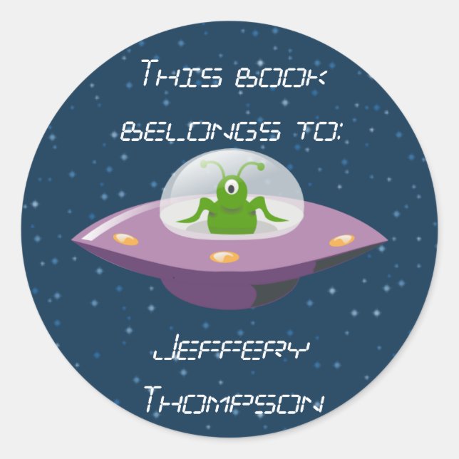 Alien Bookplate Stickers (Front)