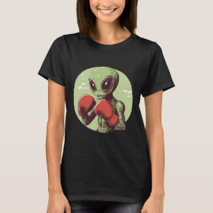 Alien Boxer Ready To Fight In Gloves  T-Shirt