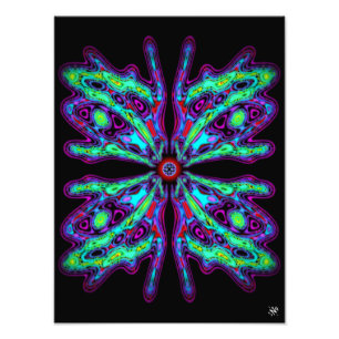Alien butterfly b (colourful pattern) v1 photo print