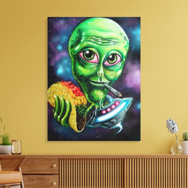Alien Canvas Print (Insitu(LivingRoom))