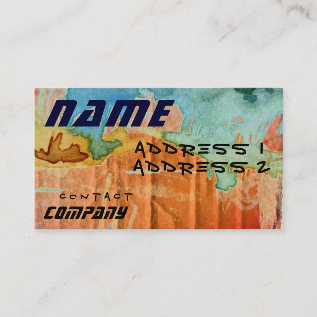 Alien Cardboard Business Card (Front)