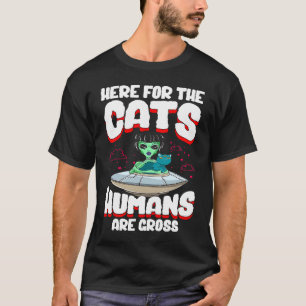 Alien Cat Abductor Halloween Humourous Trick or Tr T-Shirt