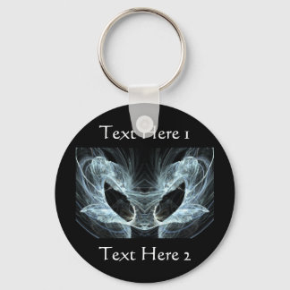 Alien Cat. Mystical Fantasy Art Fractal. Key Ring