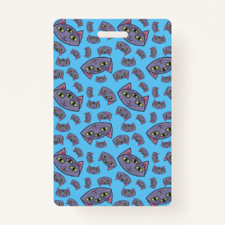Alien Cat Pattern ID Badge