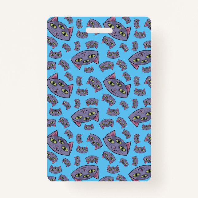 Alien Cat Pattern ID Badge (Front)