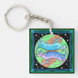"Alien Cats" Keychain