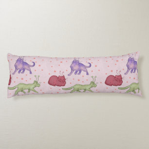 Alien Cats Whimsical Space Cat Funny Sci-Fi Body Cushion