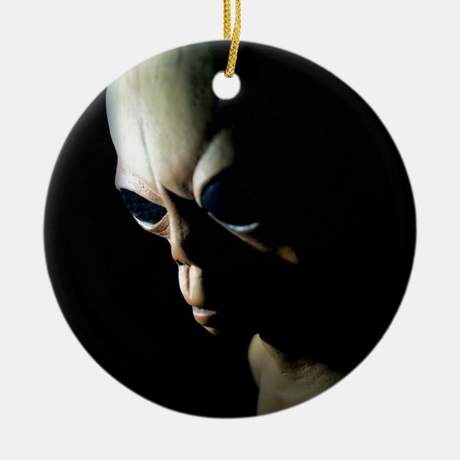 Alien Ceramic Tree Decoration (Front)