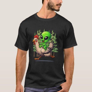 Alien Chicken Funny Rooster Animal Lovers Boys Gir T-Shirt