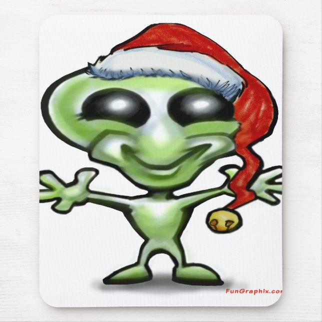 Alien Christmas Mouse Pad (Front)