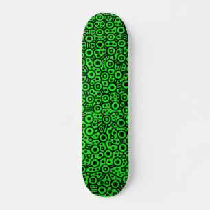 Alien Circuit III - Black on Green Skateboard