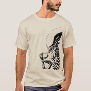 Alien Coffee – Funny Sci-Fi Horror Parody T-Shirt