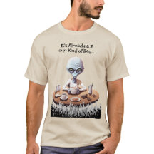 Alien coffee lover tshirt