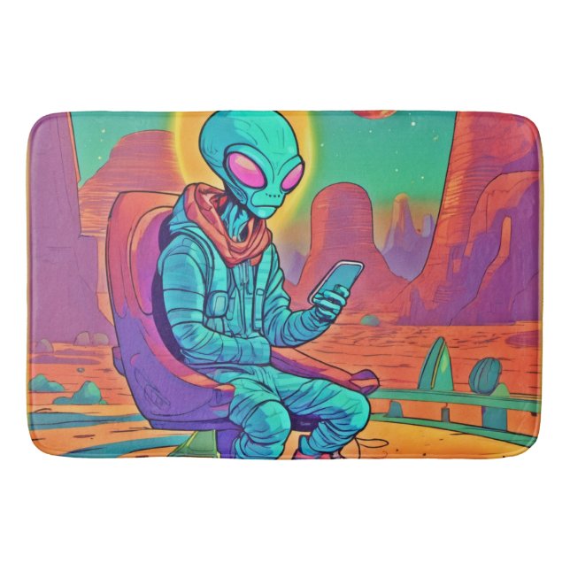 Alien Coolness Unleashed Bath Mat (Front)