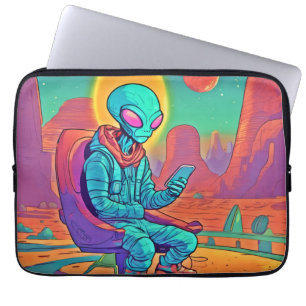 Alien Coolness Unleashed Laptop Sleeve