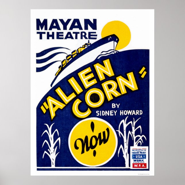 Alien Corn Drama 1938 WPA Poster (Front)