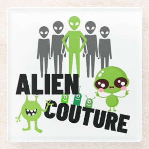 Alien couture.w glass coaster