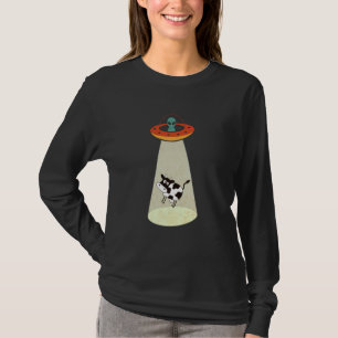 Alien Cow Abduction Flying Saucer Conspiracy Theor T-Shirt