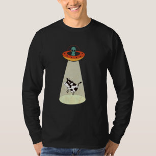 Alien Cow Abduction Flying Saucer Conspiracy Theor T-Shirt
