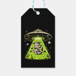 Alien Cow Abduction Weirdcore Surreal Gift Tags