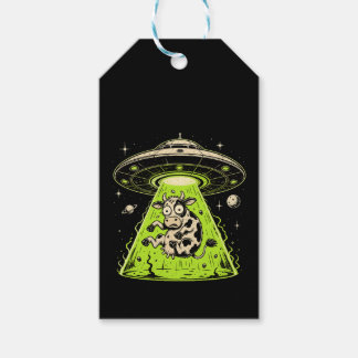 Alien Cow Abduction Weirdcore Surreal Gift Tags