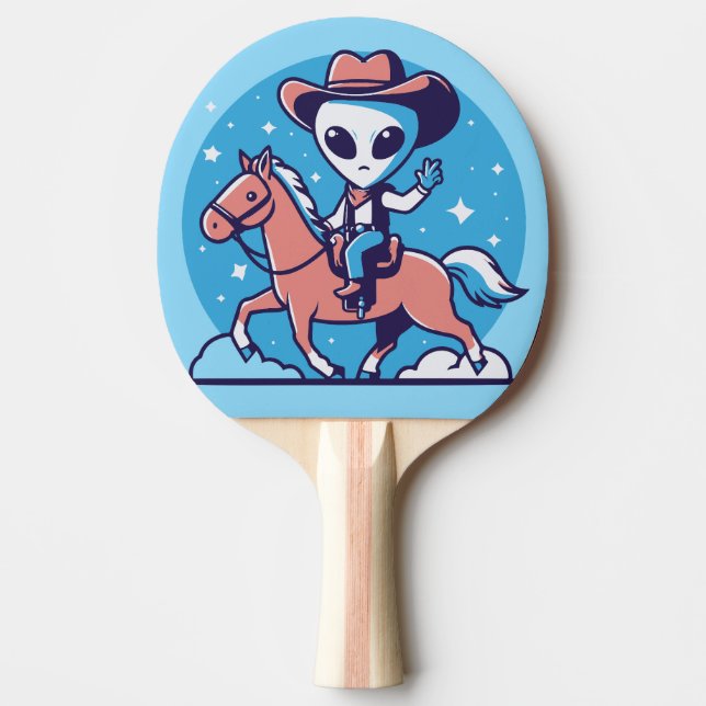 ALIEN COWBOY FUNNY Ping Pong Paddle (Front)