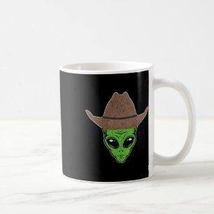 Alien Cowboy Hat Fun Halloween Gift For Outer Spac Coffee Mug