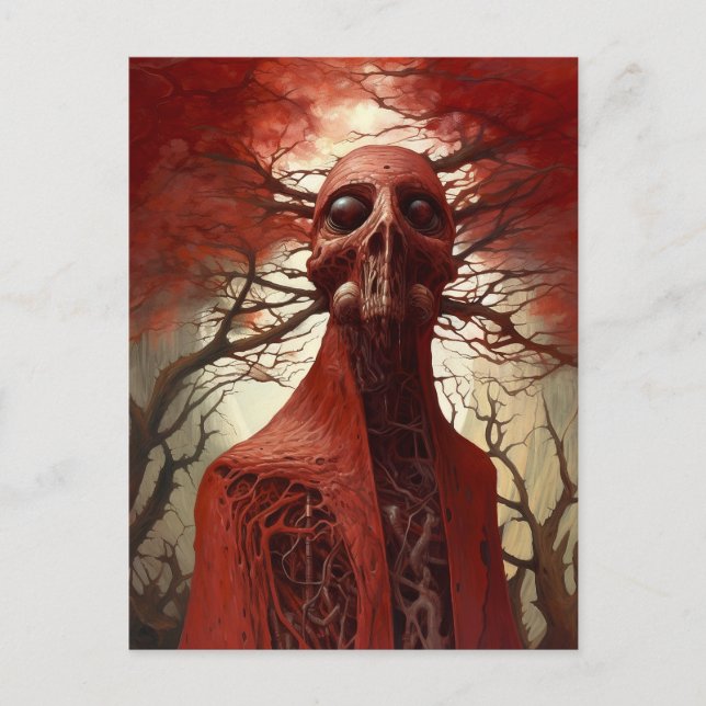 Alien Creature Sci-fi Horror Art Postcard (Front)