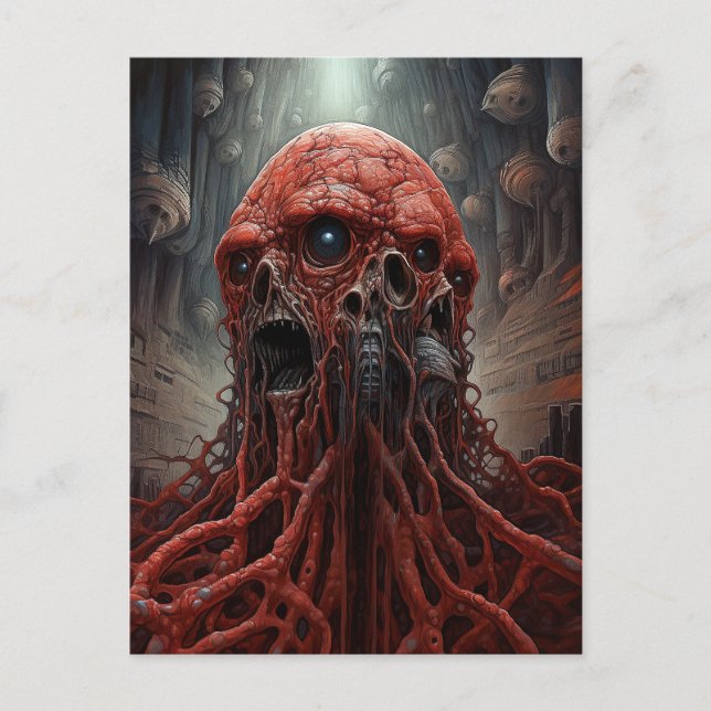 Alien Creature Sci-fi Horror Art Postcard (Front)