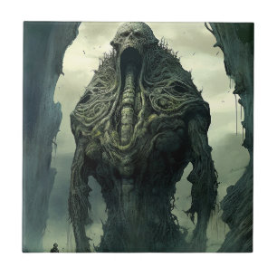 Alien Creature Sci-fi Horror Art Tile